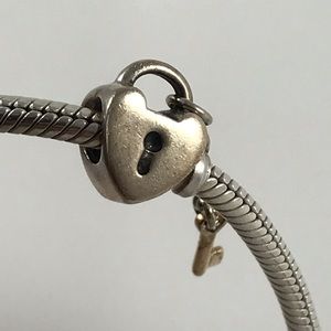 PANDORA Key to My Heart 14K & Silver Charm